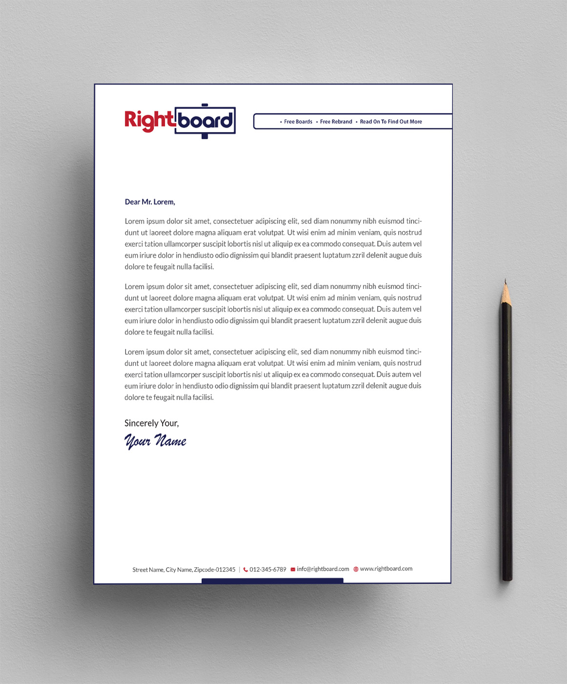 Letterhead Design by Infinitive Technology for Rightboard | Design #20440135