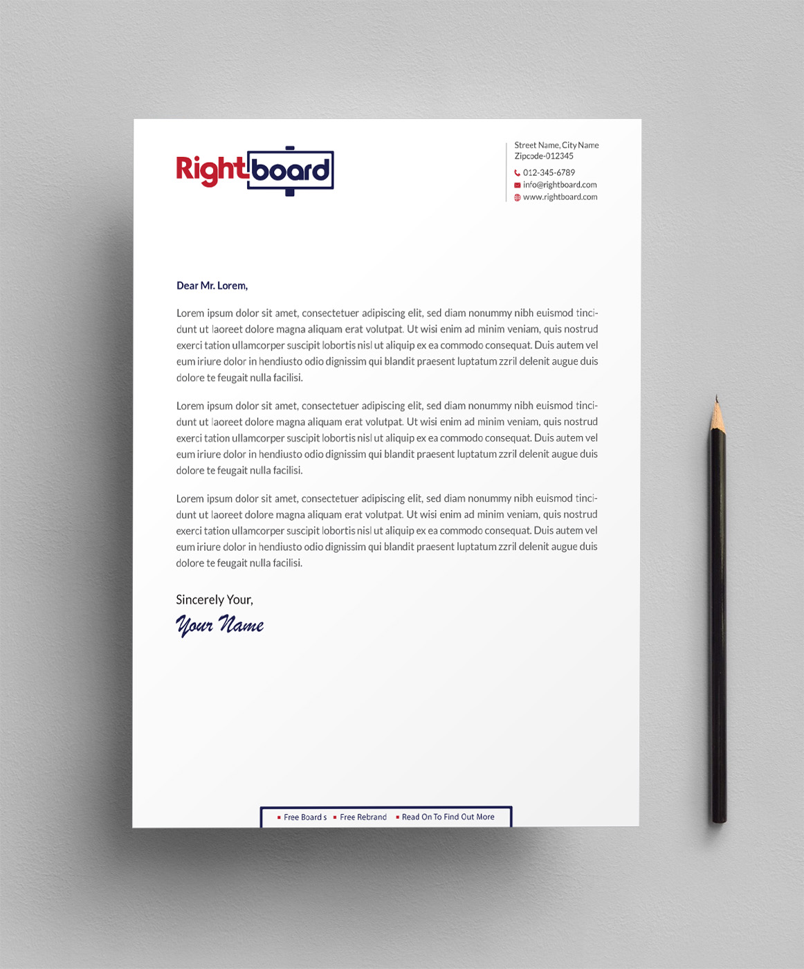Letterhead Design by Infinitive Technology for Rightboard | Design #20440136
