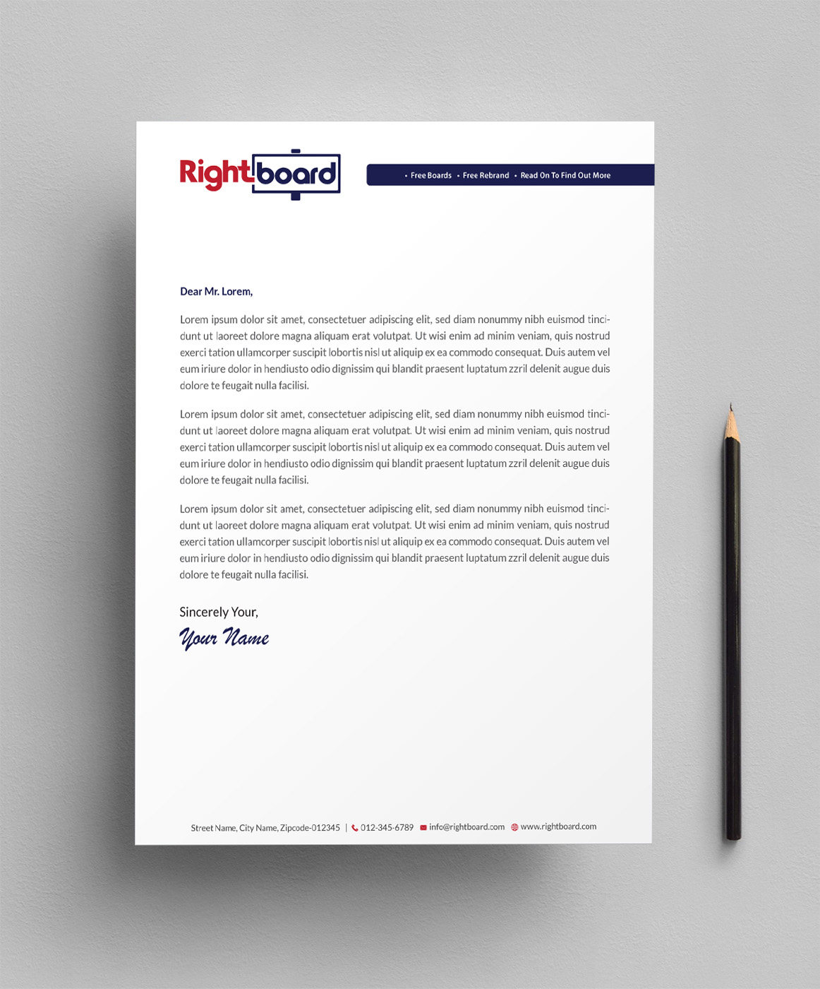 Letterhead Design by Infinitive Technology for Rightboard | Design #20440142