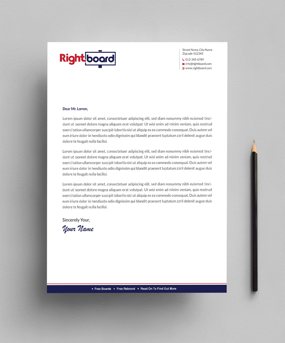 Letterhead Design by Infinitive Technology for Rightboard | Design #20440250