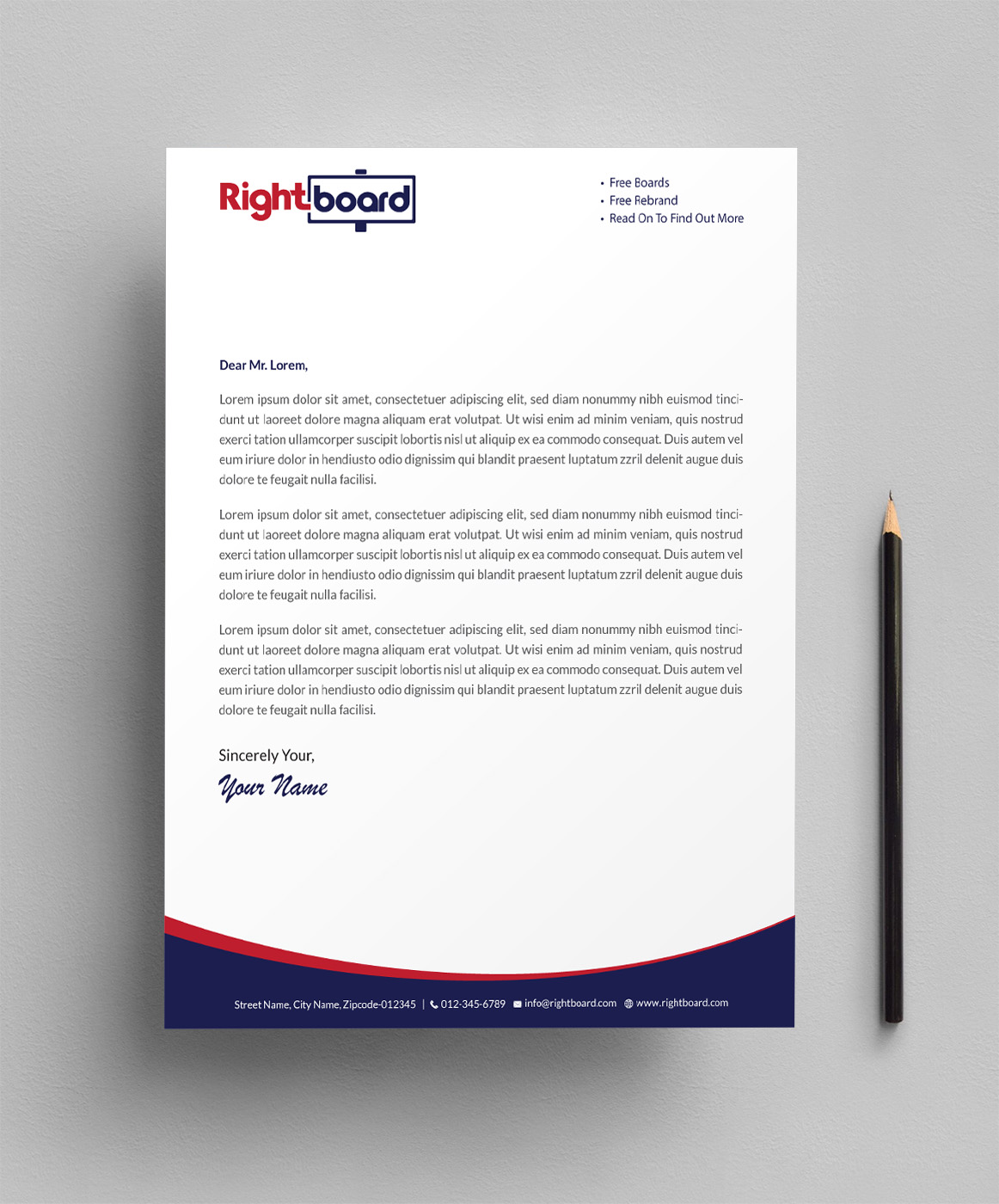 Letterhead Design by Infinitive Technology for Rightboard | Design #20440251