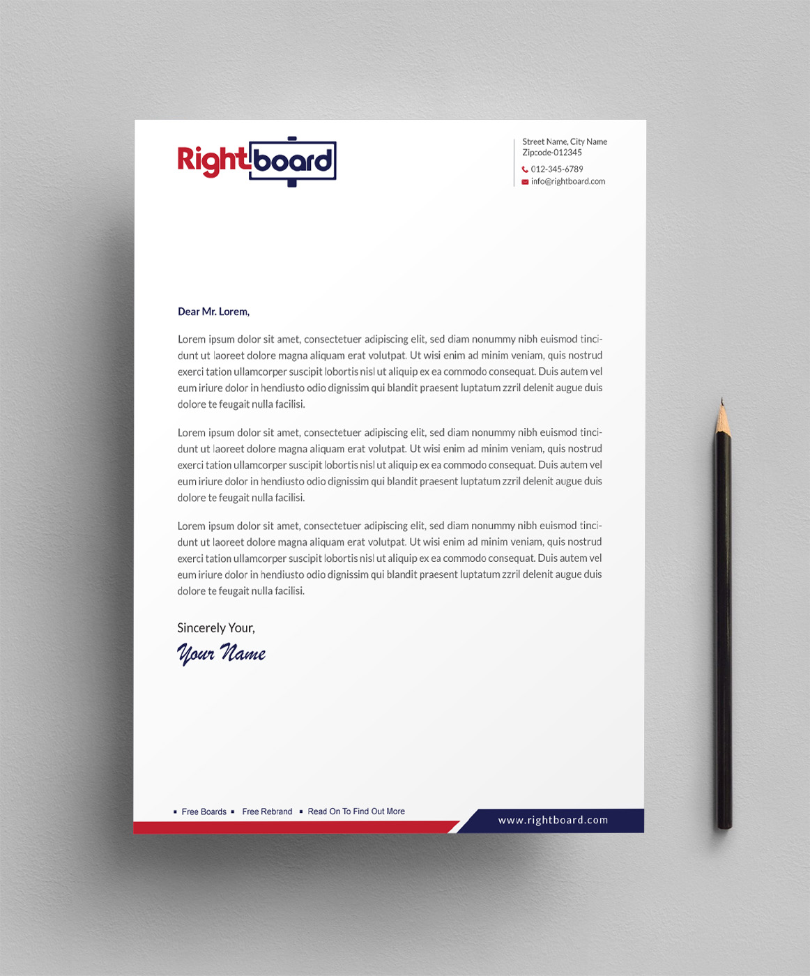 Letterhead Design by Infinitive Technology for Rightboard | Design #20440254