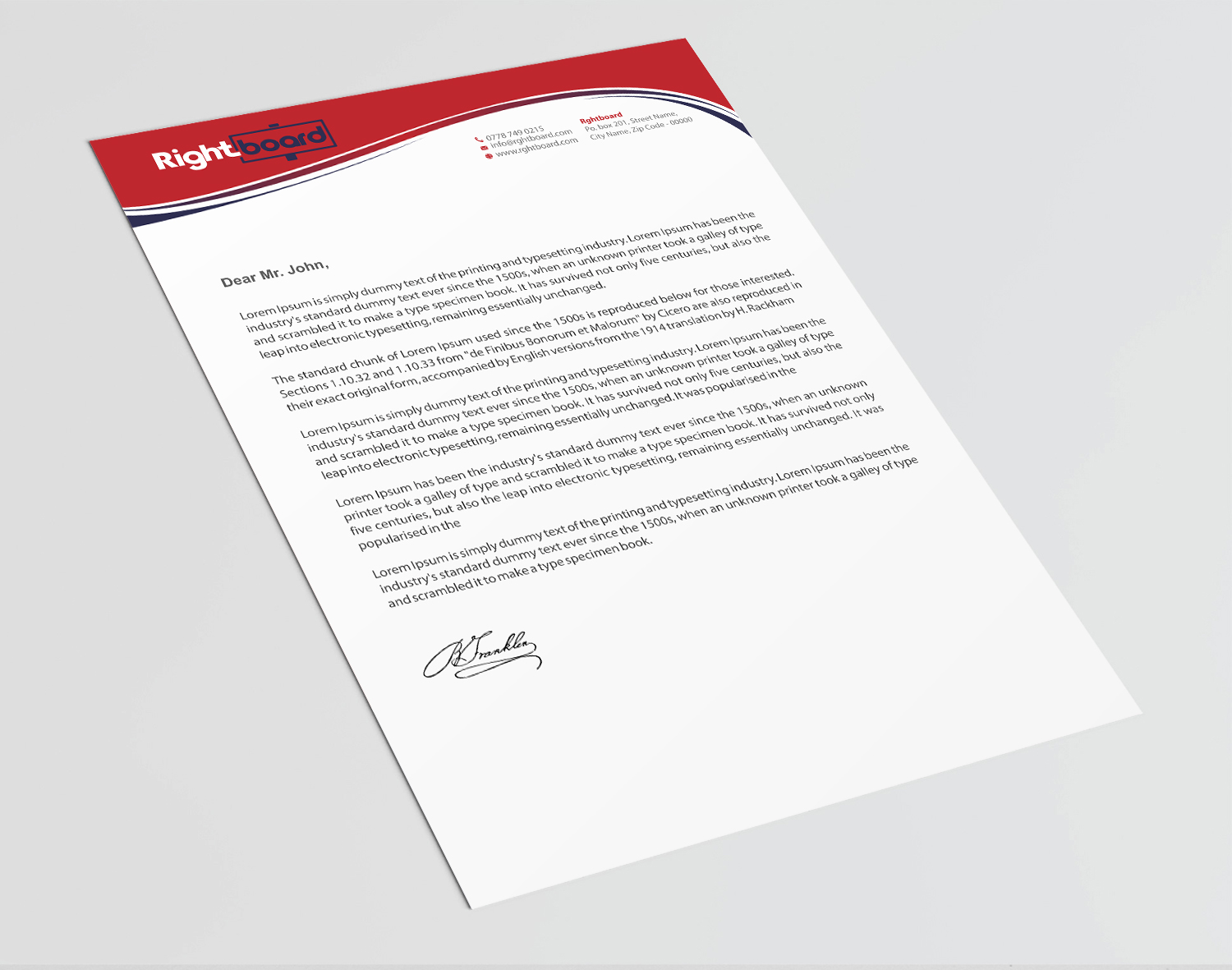 Letterhead Design by Infinitive Technology for Rightboard | Design #20440518