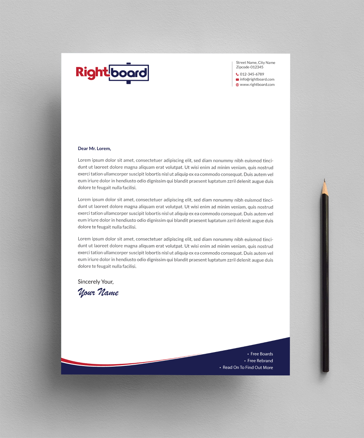 Letterhead Design by Infinitive Technology for Rightboard | Design #20440646