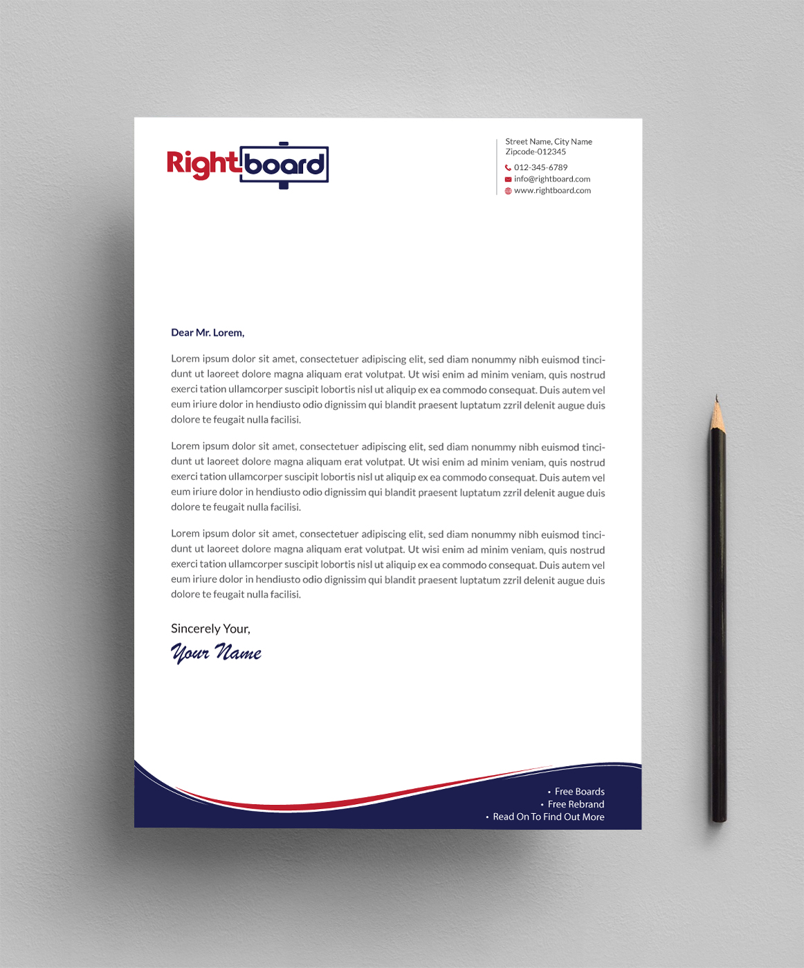 Letterhead Design by Infinitive Technology for Rightboard | Design #20440648