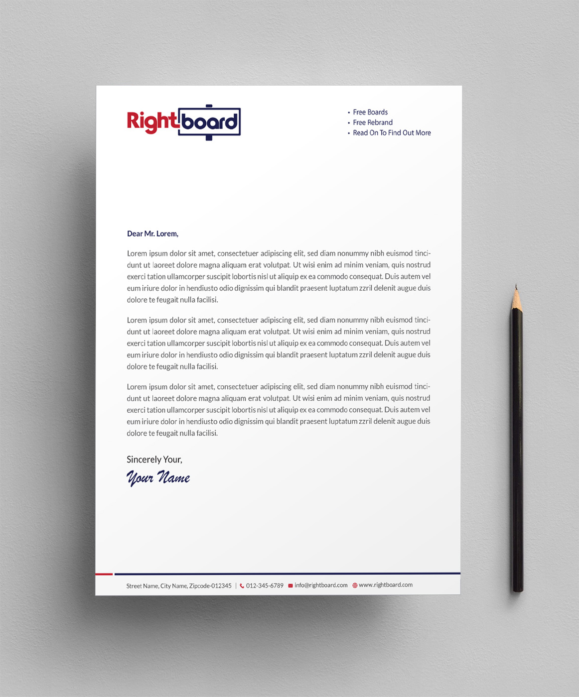 Letterhead Design by Infinitive Technology for Rightboard | Design #20441324