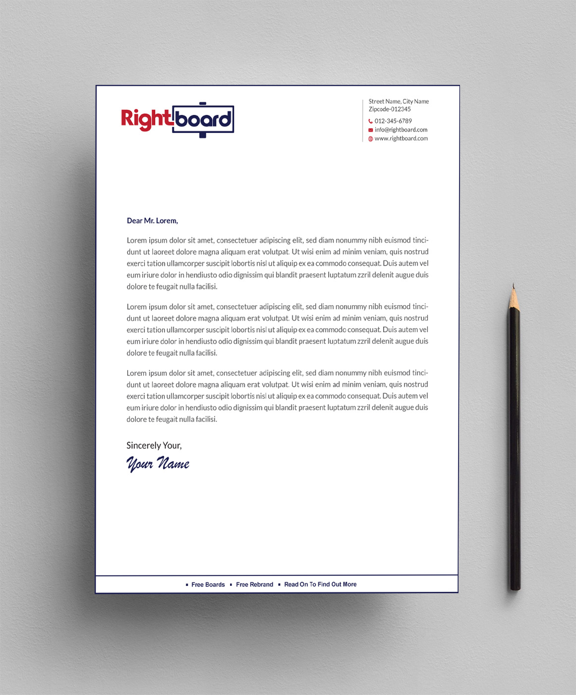 Diseño de Membrete por Infinitive Technology para Rightboard | Diseño #20441325