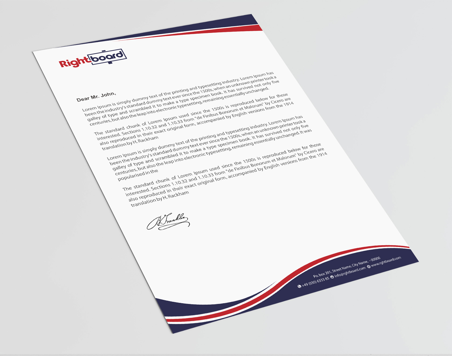 Diseño de Membrete por Infinitive Technology para Rightboard | Diseño #20442711