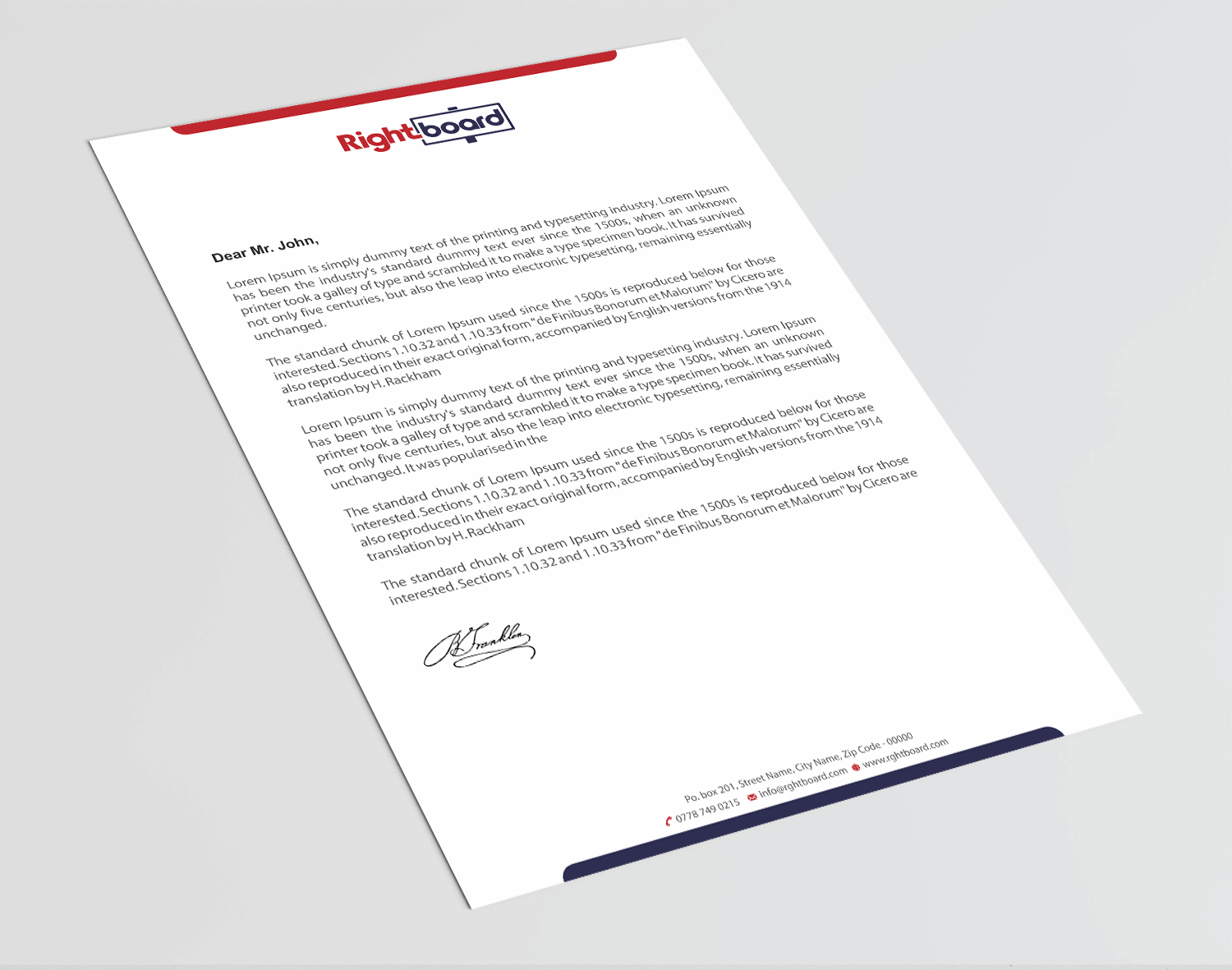 Diseño de Membrete por Infinitive Technology para Rightboard | Diseño #20443203