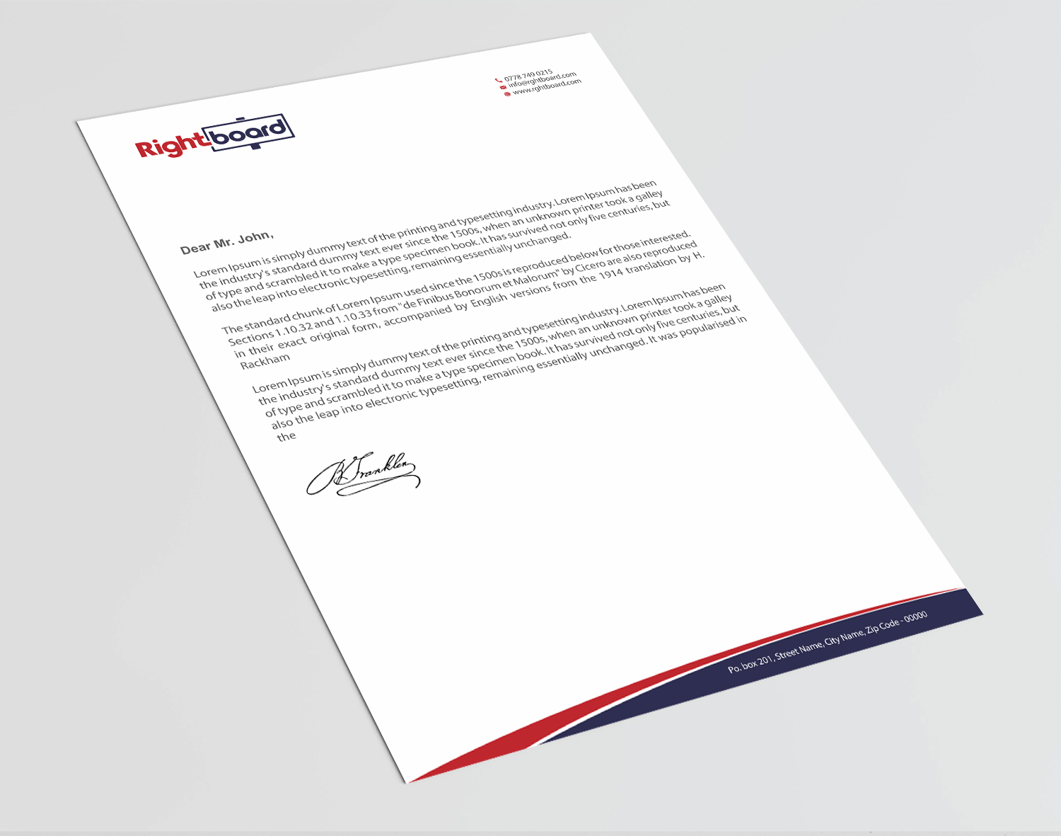 Diseño de Membrete por Infinitive Technology para Rightboard | Diseño #20443205