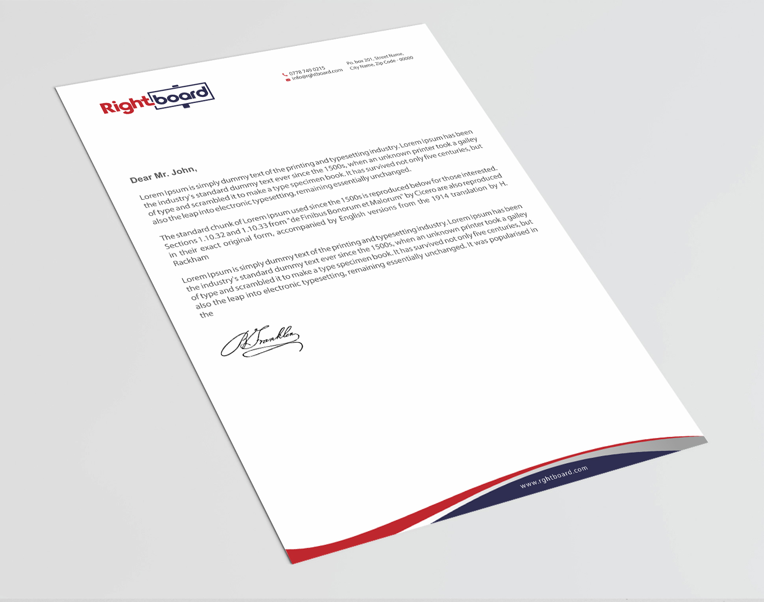 Letterhead Design by Infinitive Technology for Rightboard | Design #20443206