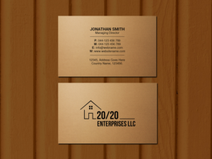 Visitenkarten-Design von Creations Box 2015 für 20/20 Enterprises LLC., | Design: #20446344