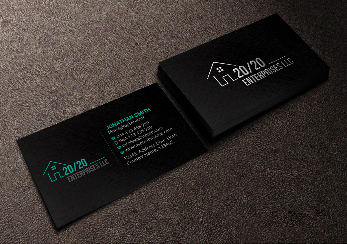Visitenkarten-Design von Creations Box 2015 für 20/20 Enterprises LLC., | Design #20446346