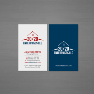 Visitenkarten-Design von Creations Box 2015 für 20/20 Enterprises LLC., | Design: #20446362