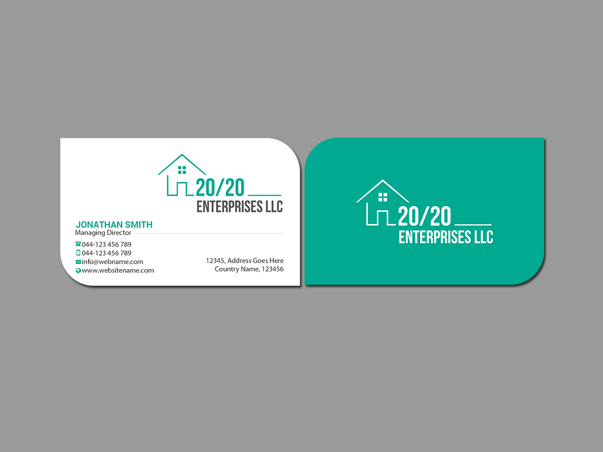 Business Card Design by Creations Box 2015 for 20/20 Enterprises LLC., | Design #20446368