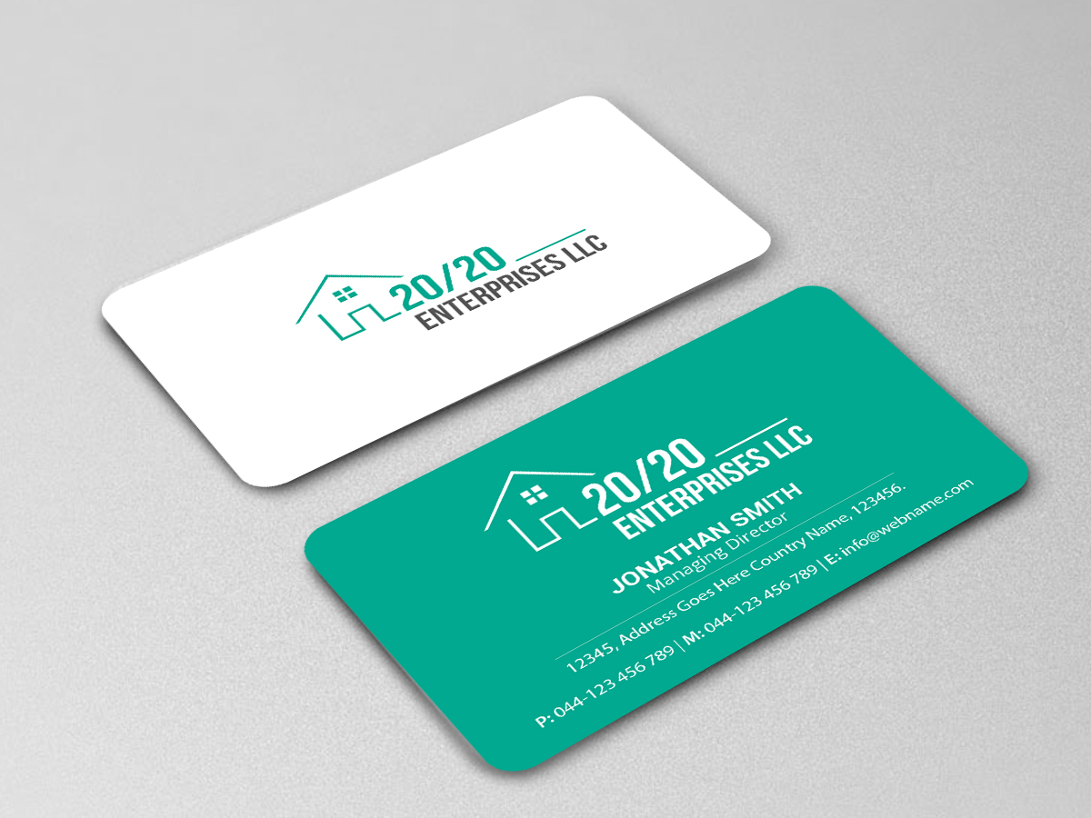 Business Card Design by Creations Box 2015 for 20/20 Enterprises LLC., | Design #20446369