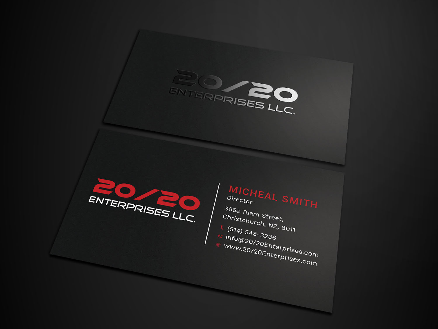 Business Card Design by Tripti Ranjan Gain for 20/20 Enterprises LLC., | Design #20440163