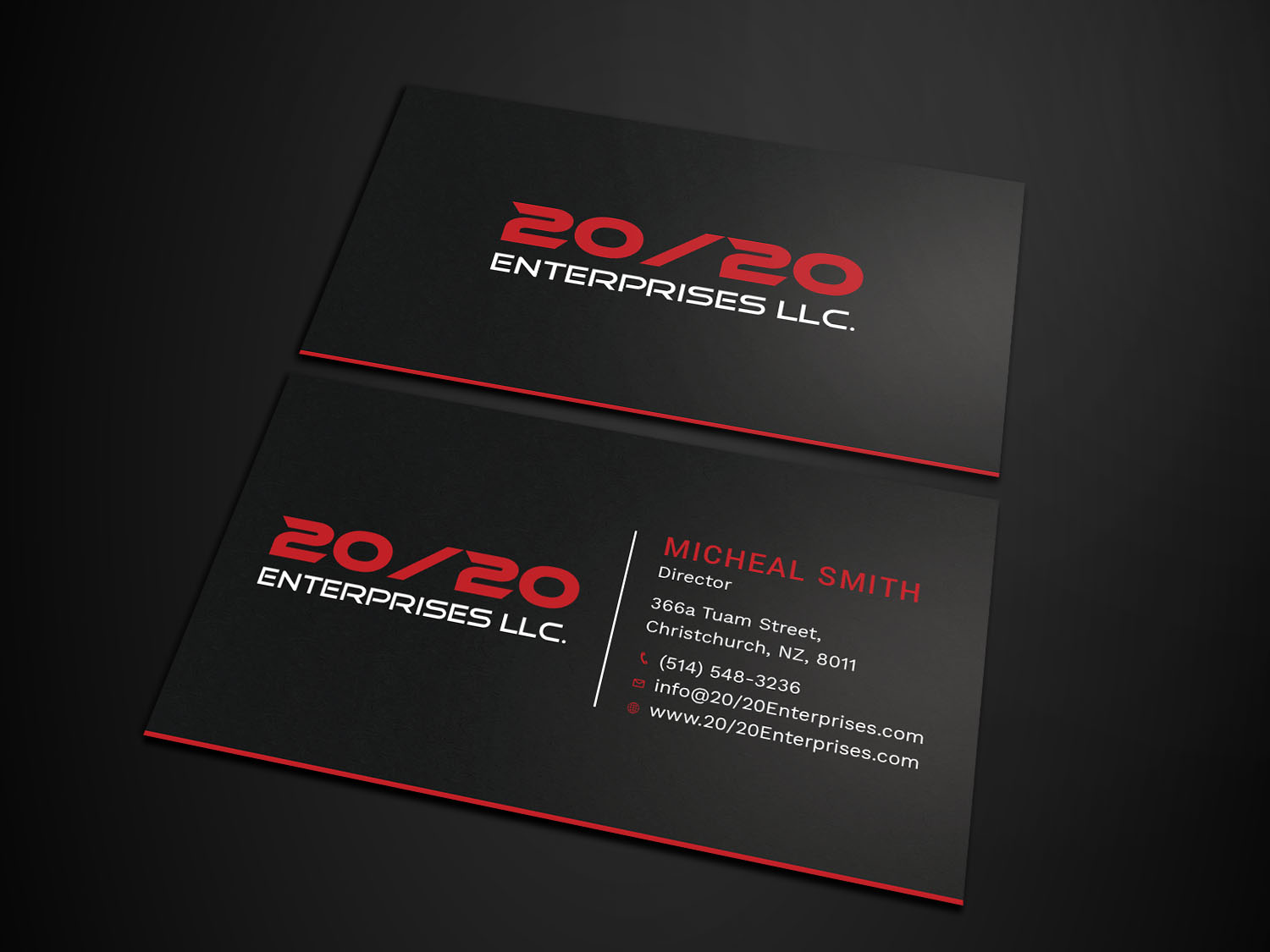 Business Card Design by Tripti Ranjan Gain for 20/20 Enterprises LLC., | Design #20440166
