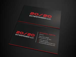 Business Card Design by Tripti Ranjan Gain for 20/20 Enterprises LLC., | Design: #20440166