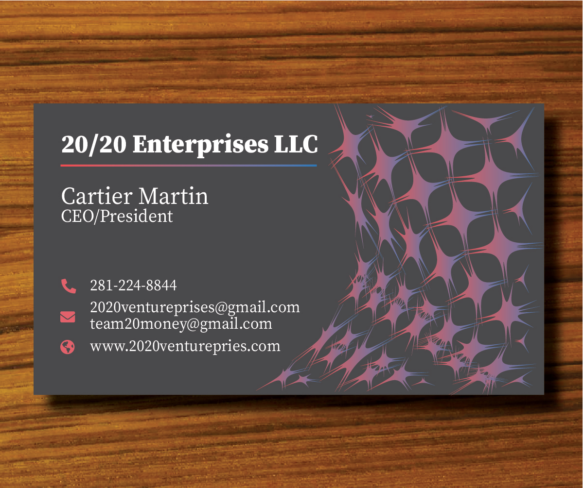 Diseño de Tarjeta de Presentación por design-pica para 20/20 Enterprises LLC., | Diseño #20484610