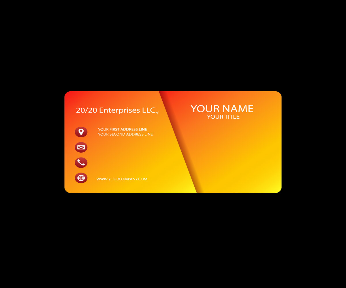 Diseño de Tarjeta de Presentación por Rafiul para 20/20 Enterprises LLC., | Diseño #20440001