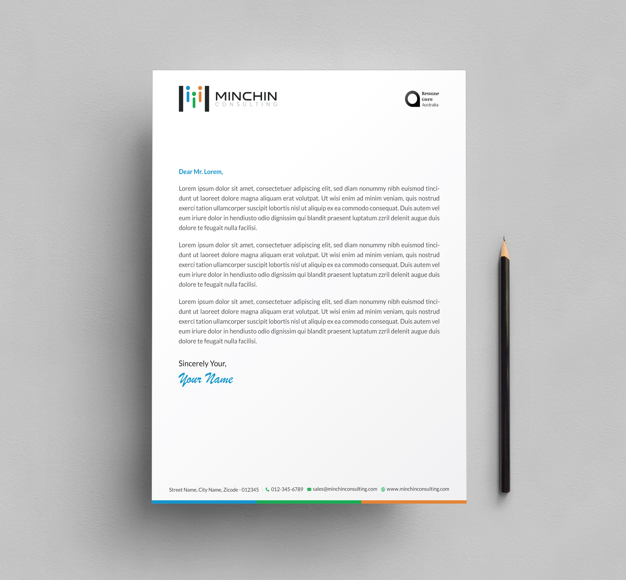 Letterhead Design by Infinitive Technology for Resume Guru Australia | Design #20450371