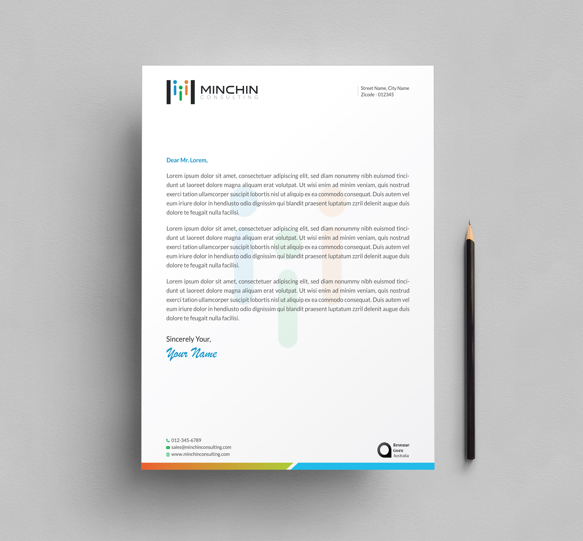 Letterhead Design by Infinitive Technology for Resume Guru Australia | Design #20450384