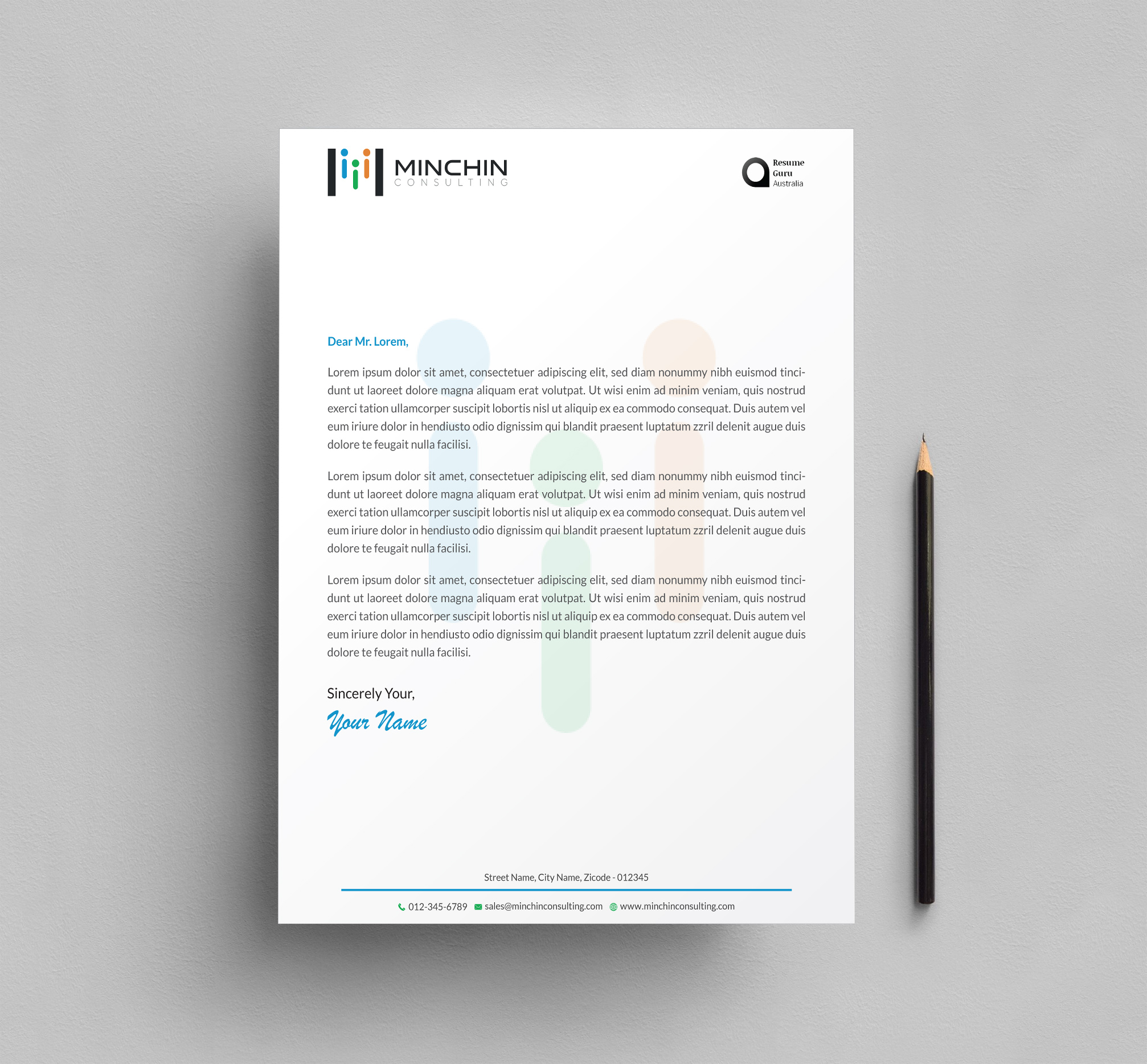 Letterhead Design by Infinitive Technology for Resume Guru Australia | Design #20450533