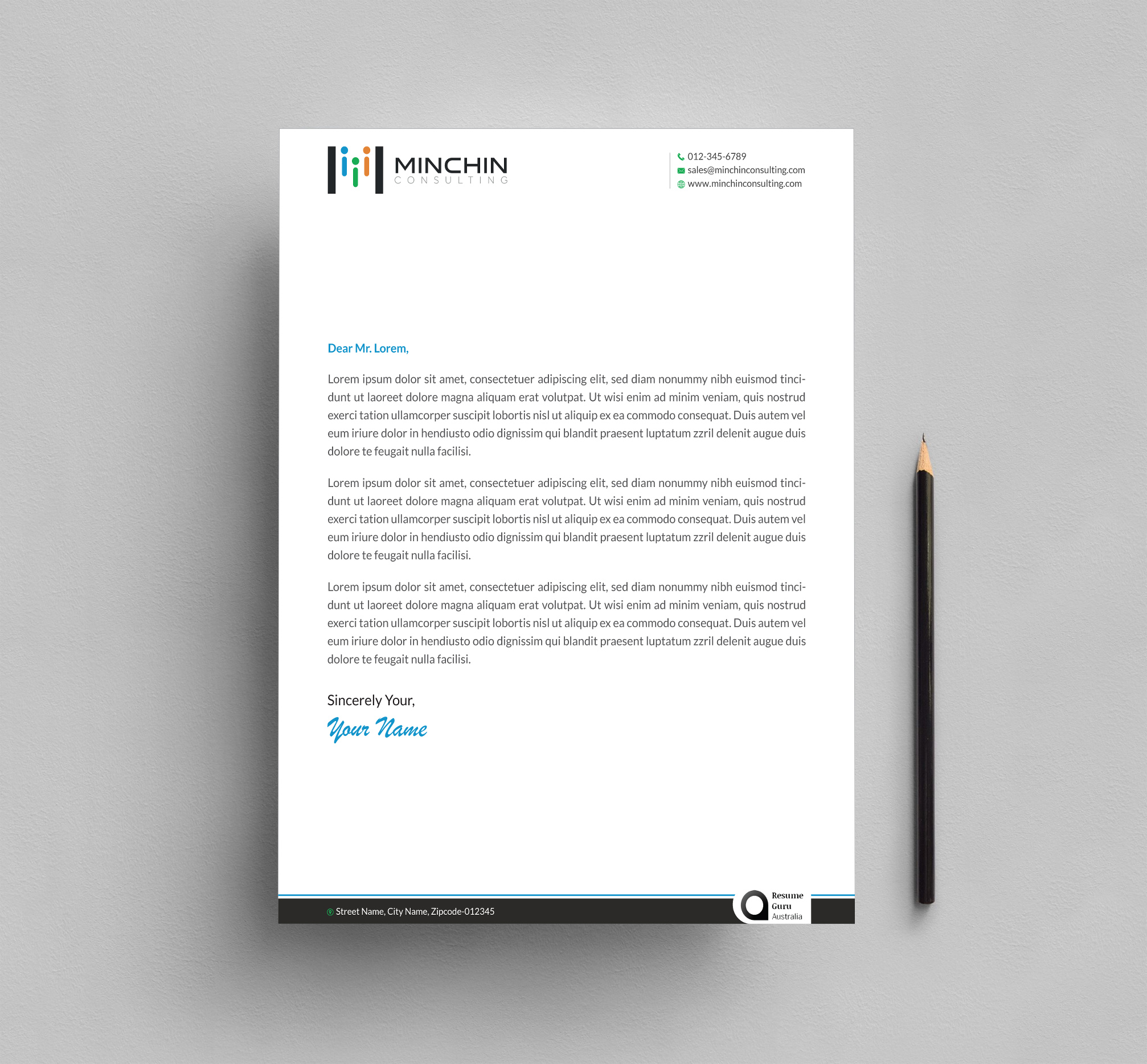 Letterhead Design by Infinitive Technology for Resume Guru Australia | Design #20450534
