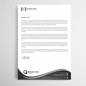 Design En-Tête par Infinitive Technology pour Resume Guru Australia | Design : #20450940