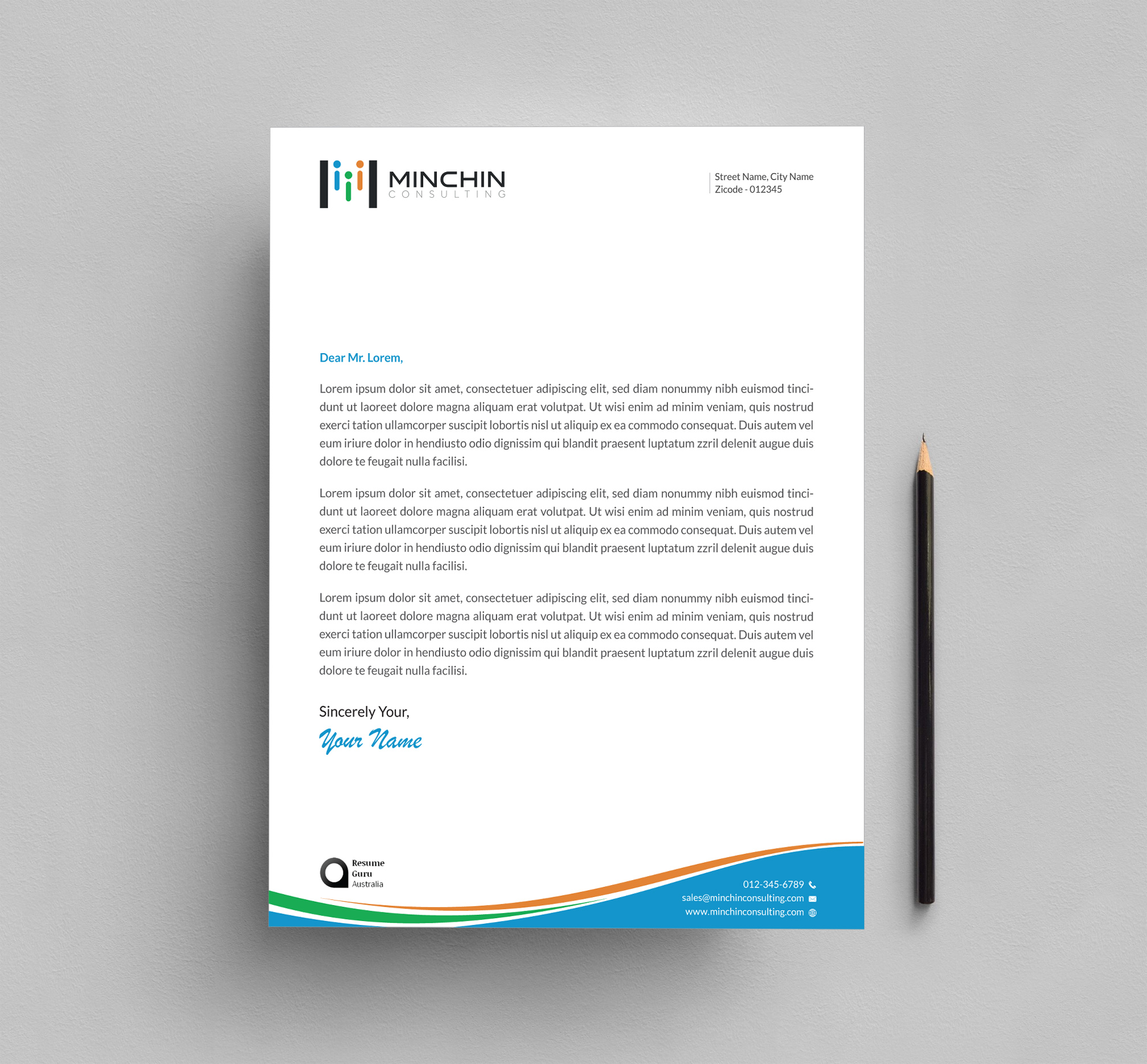 Letterhead Design by Infinitive Technology for Resume Guru Australia | Design #20451022