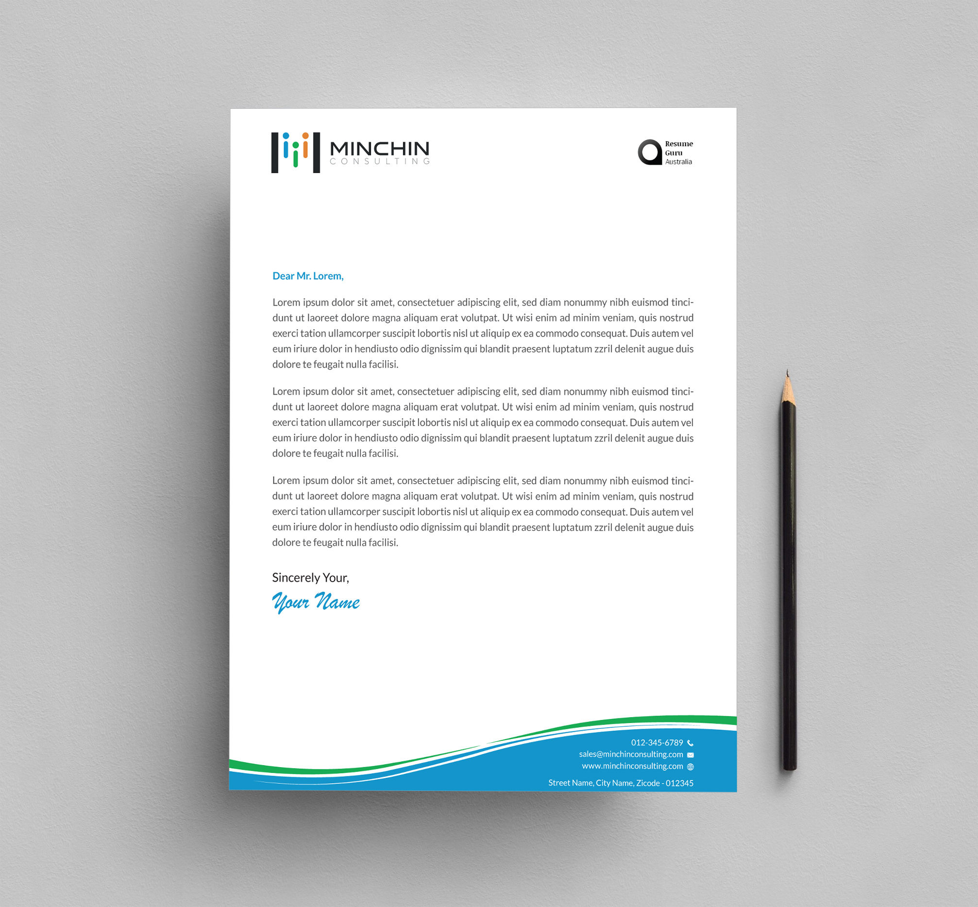 Letterhead Design by Infinitive Technology for Resume Guru Australia | Design #20451023