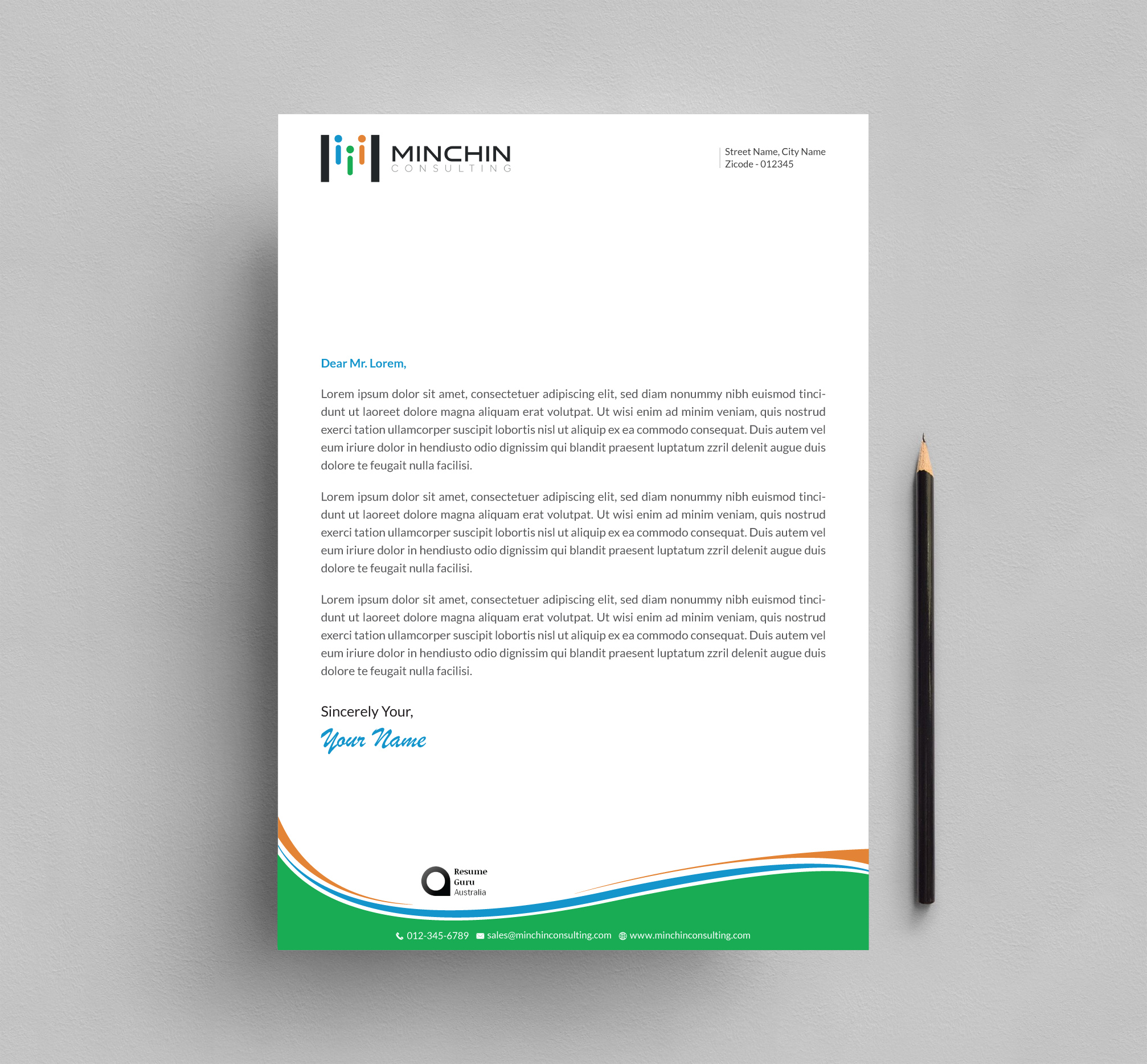 Letterhead Design by Infinitive Technology for Resume Guru Australia | Design #20451029