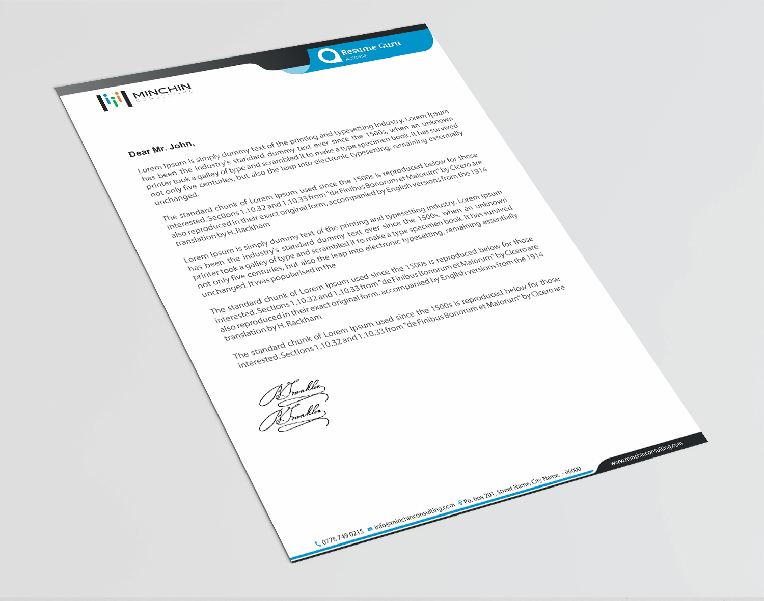 Diseño de Membrete por Infinitive Technology para Resume Guru Australia | Diseño #20460562