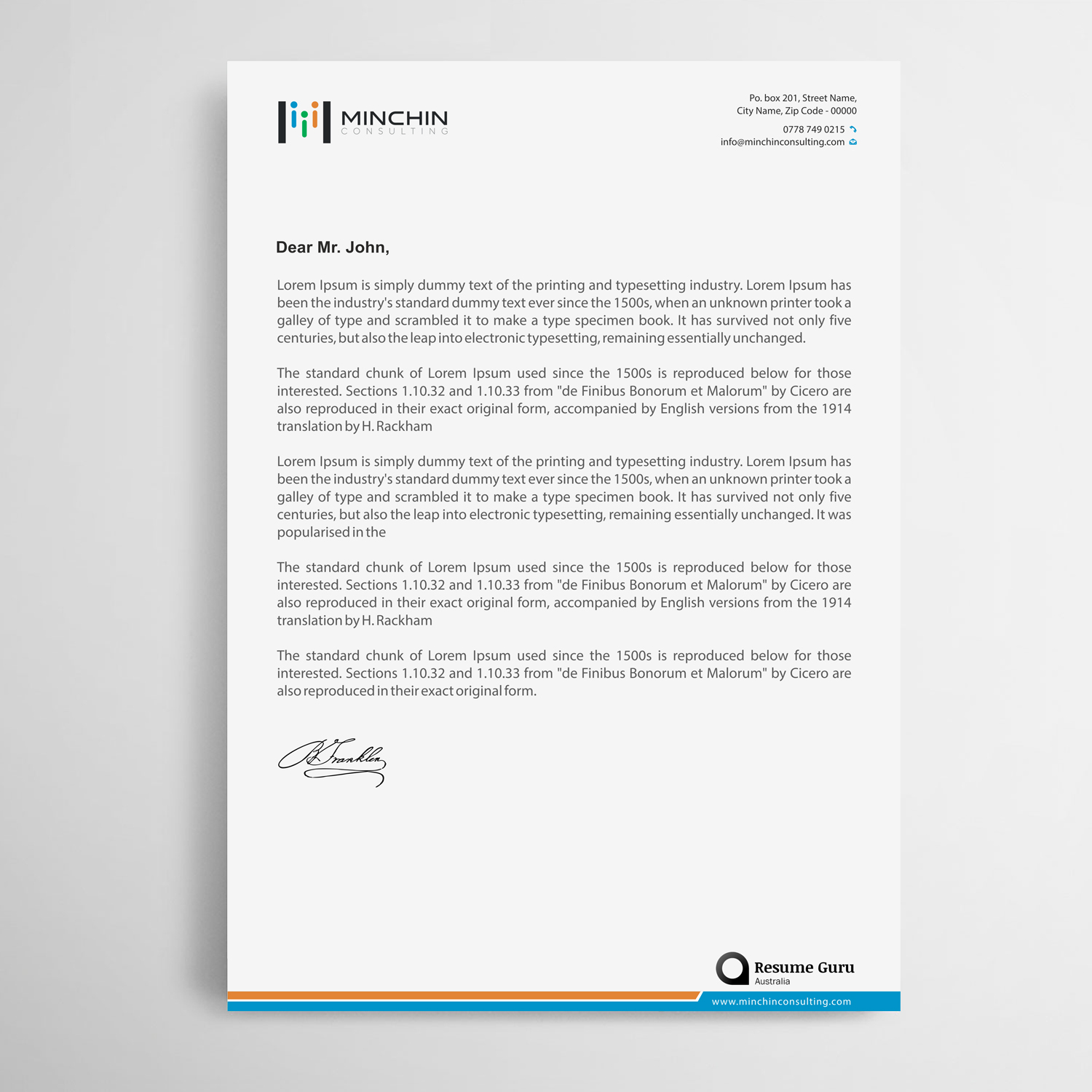 Diseño de Membrete por Infinitive Technology para Resume Guru Australia | Diseño #20469880