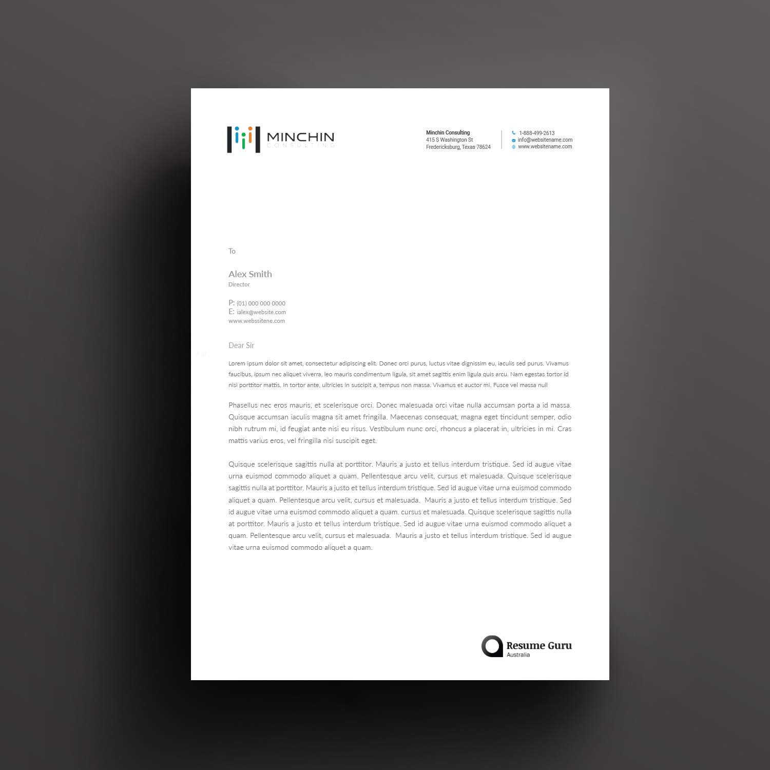 Diseño de Membrete por Right_D para Resume Guru Australia | Diseño #20499562