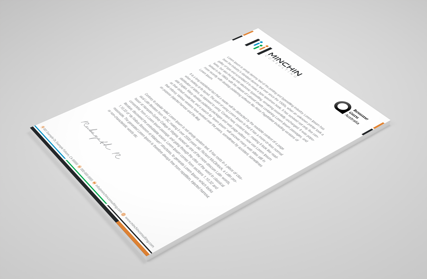 Letterhead Design by Petter Goms for Resume Guru Australia | Design #20471031