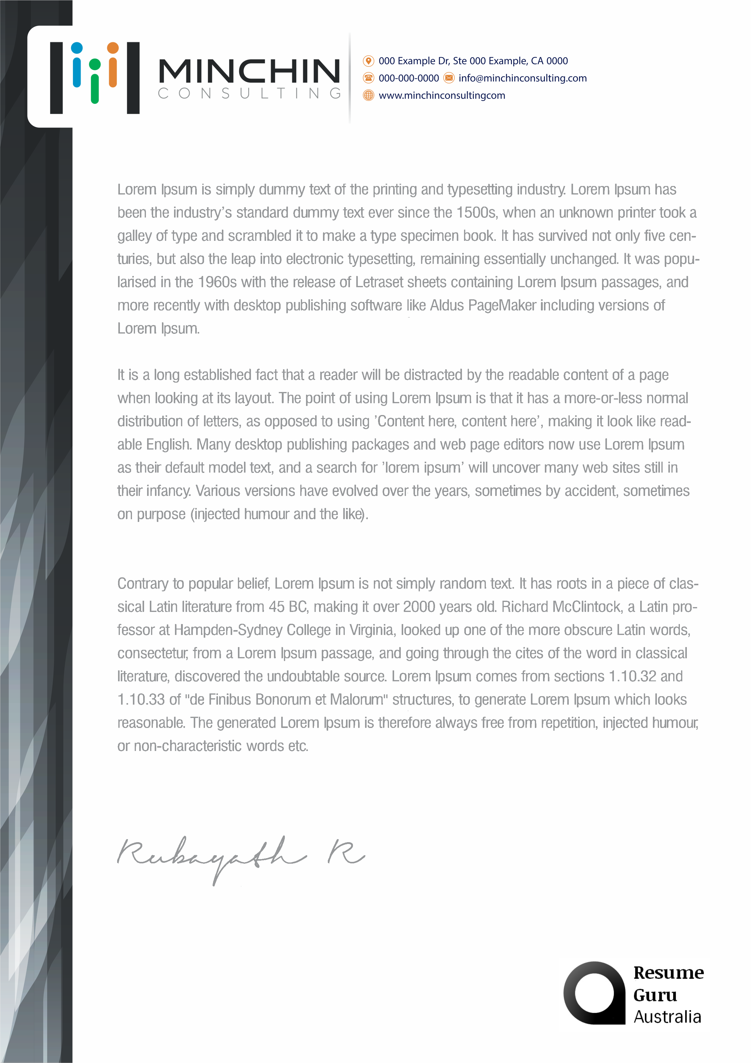 Letterhead Design by Petter Goms for Resume Guru Australia | Design #20474410