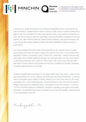 Letterhead Design by Petter Goms for Resume Guru Australia | Design: #20474411