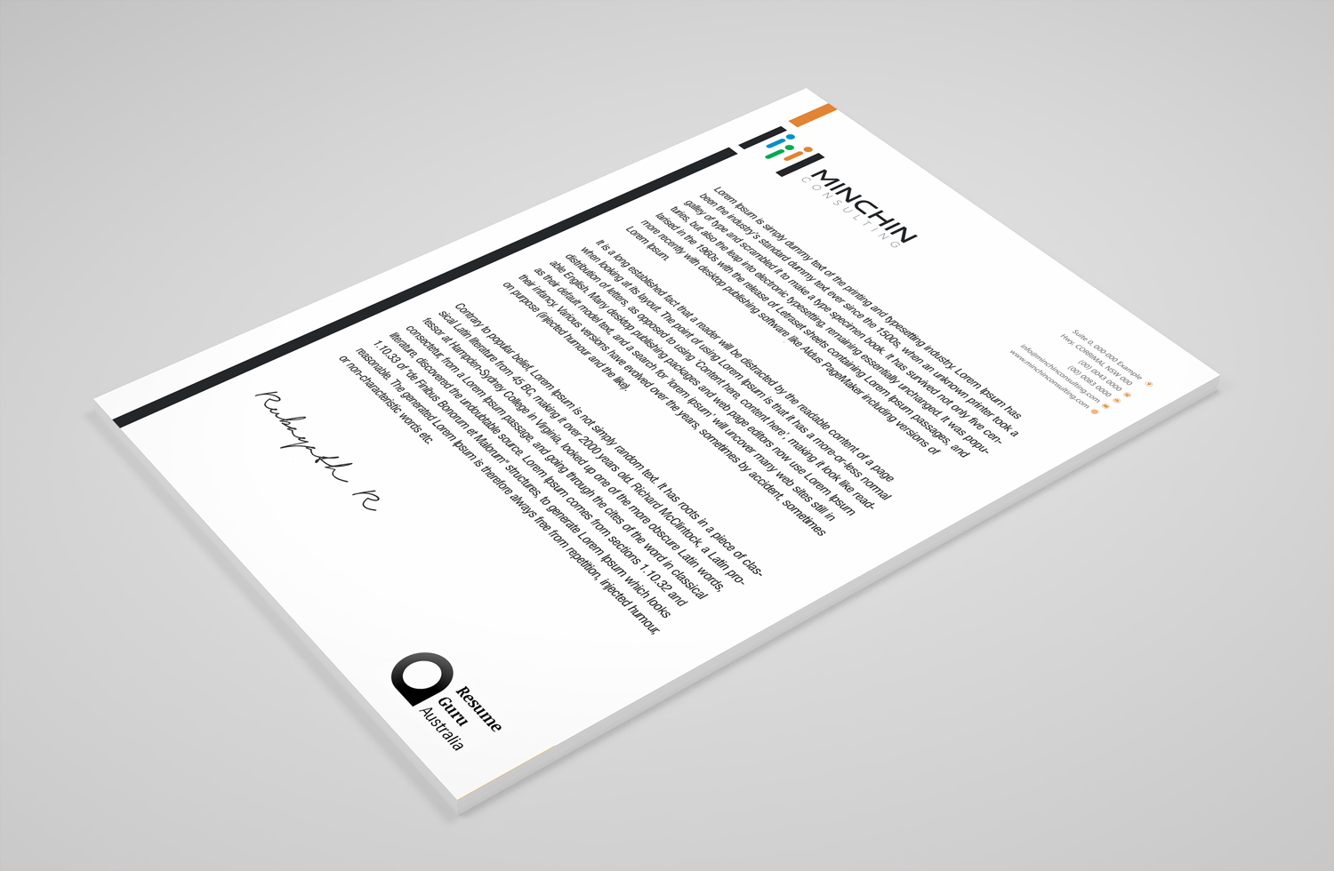 Diseño de Membrete por Petter Goms para Resume Guru Australia | Diseño #20474588