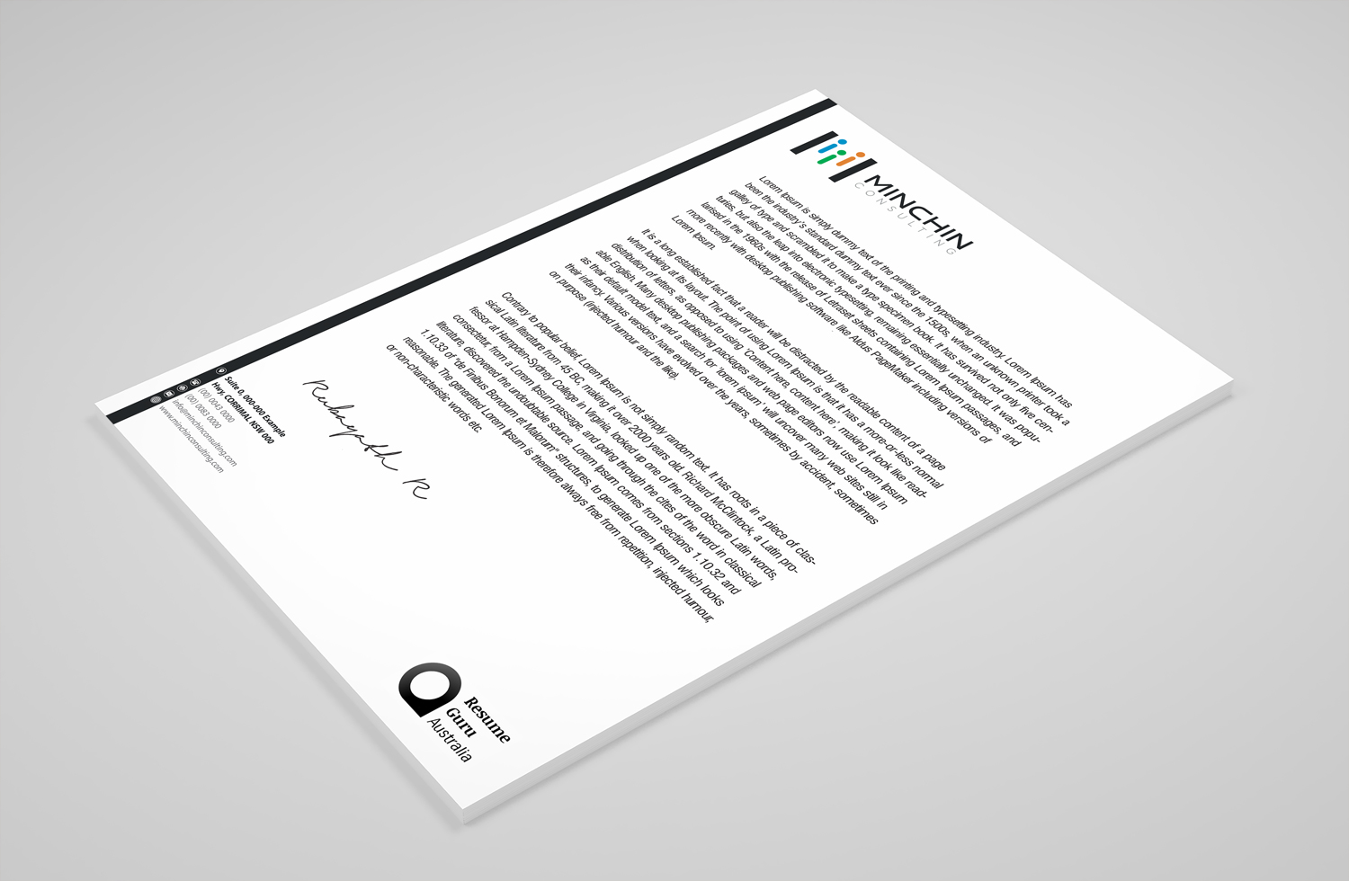 Diseño de Membrete por Petter Goms para Resume Guru Australia | Diseño #20474591