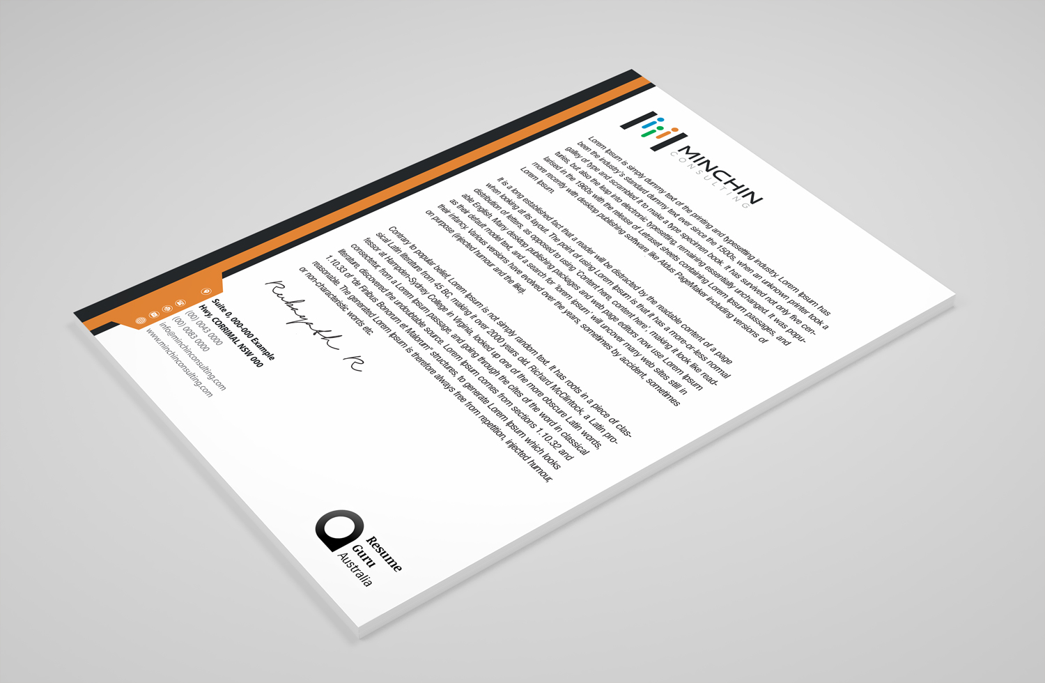 Diseño de Membrete por Petter Goms para Resume Guru Australia | Diseño #20474640