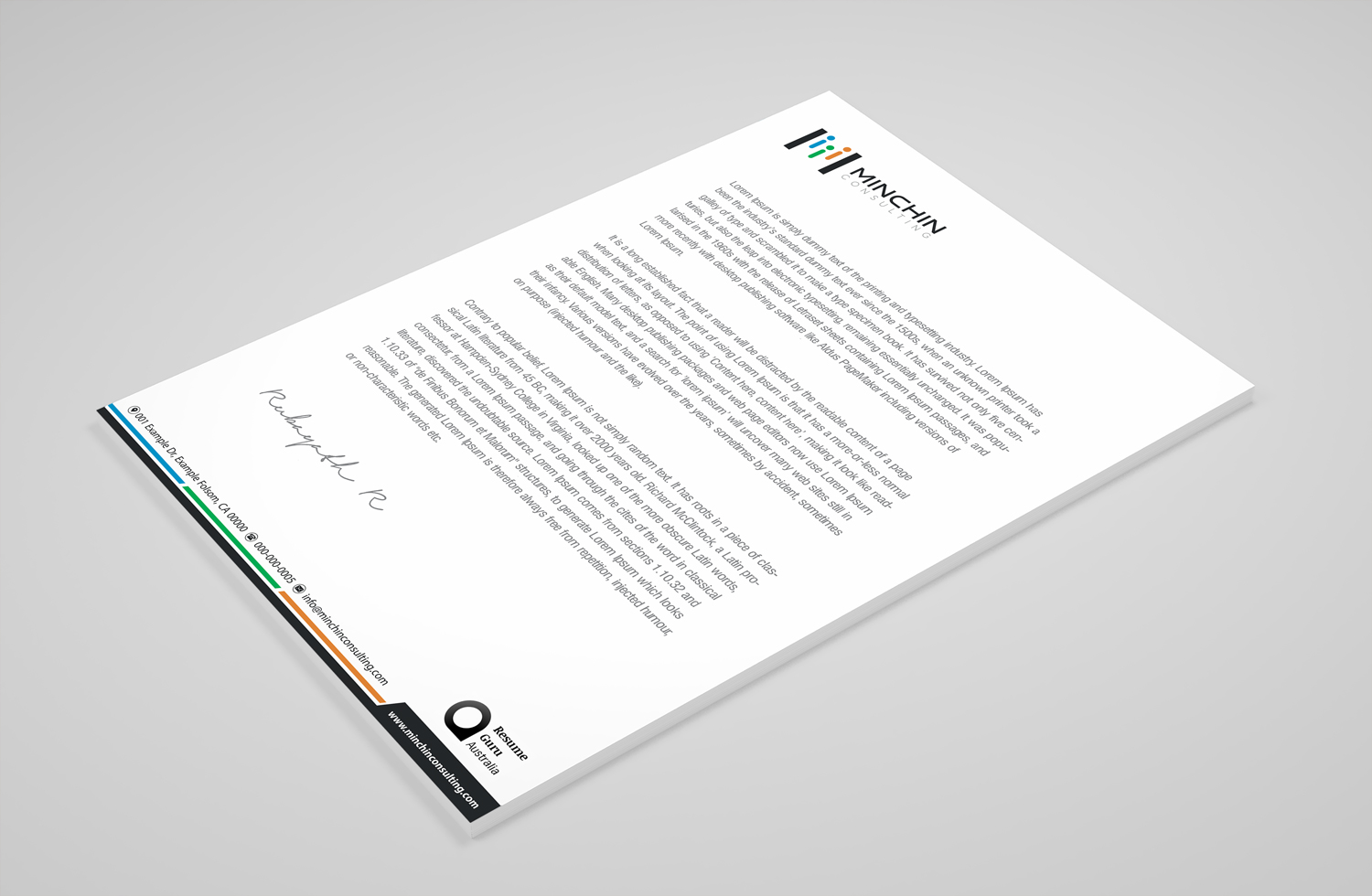 Letterhead Design by Petter Goms for Resume Guru Australia | Design #20503861
