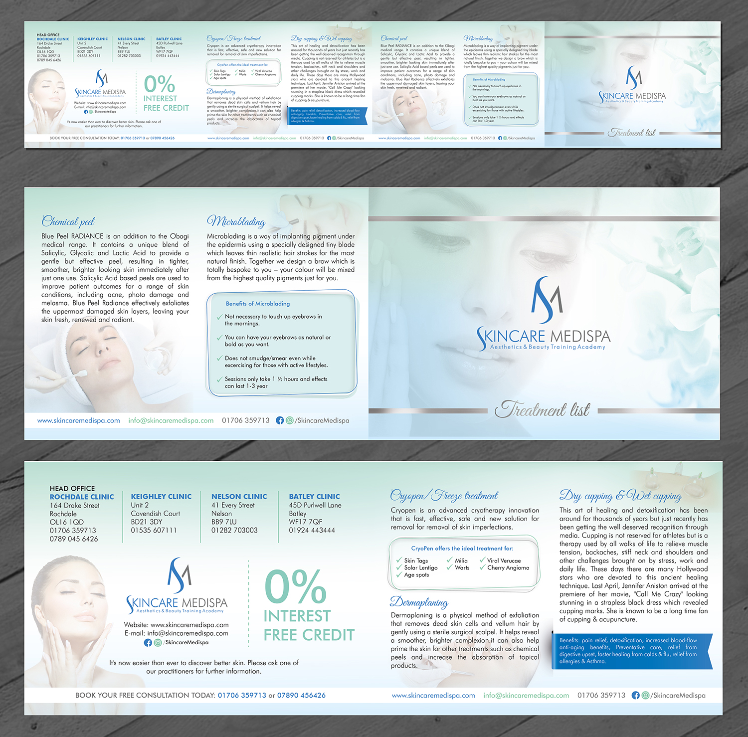 Broschüren-Design von xygo_bg für Skincare Medispa | Design #20707415