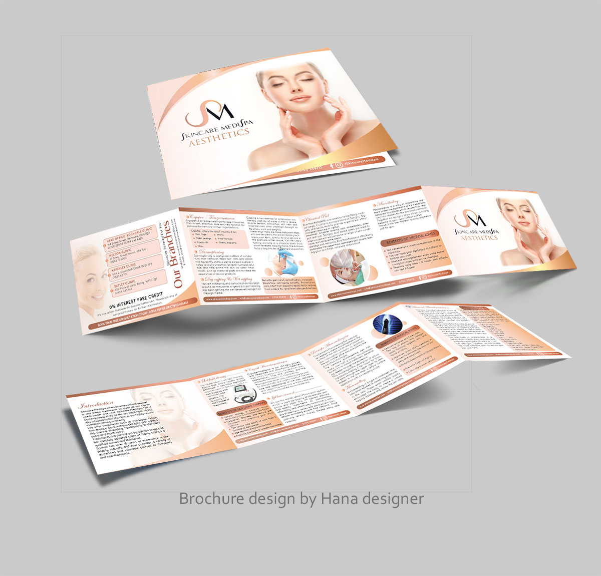 Brochure Design by Hana for Skincare Medispa | Design #20503914