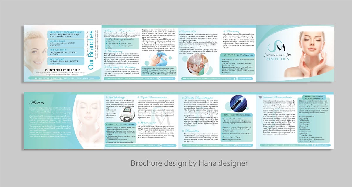 Diseño de Brochure por Hana para Skincare Medispa | Diseño #20554157