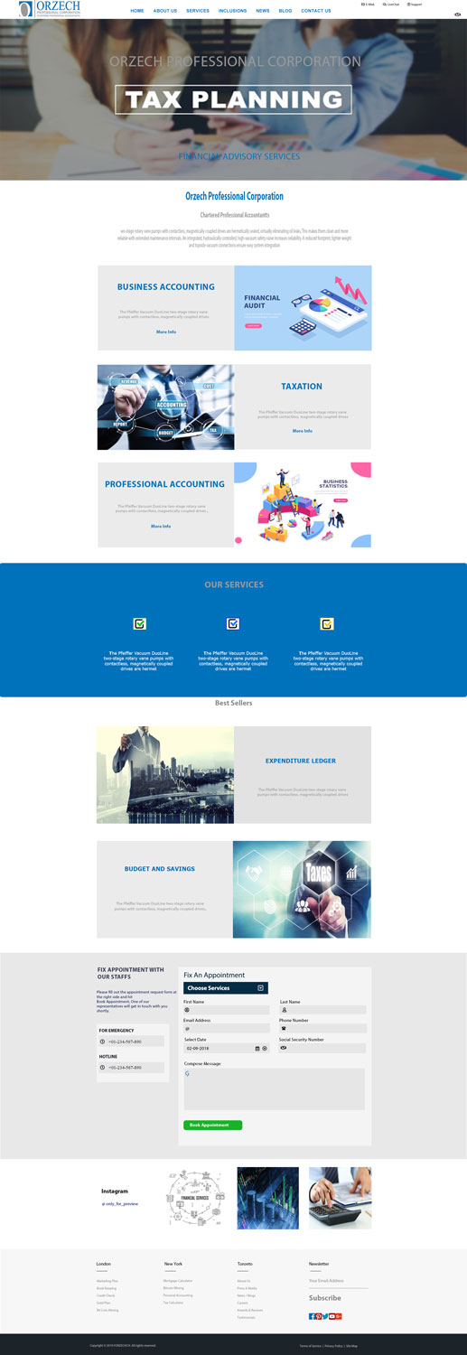 Web Design by farins88 for Orzech Professional Corporation | Design #20453011