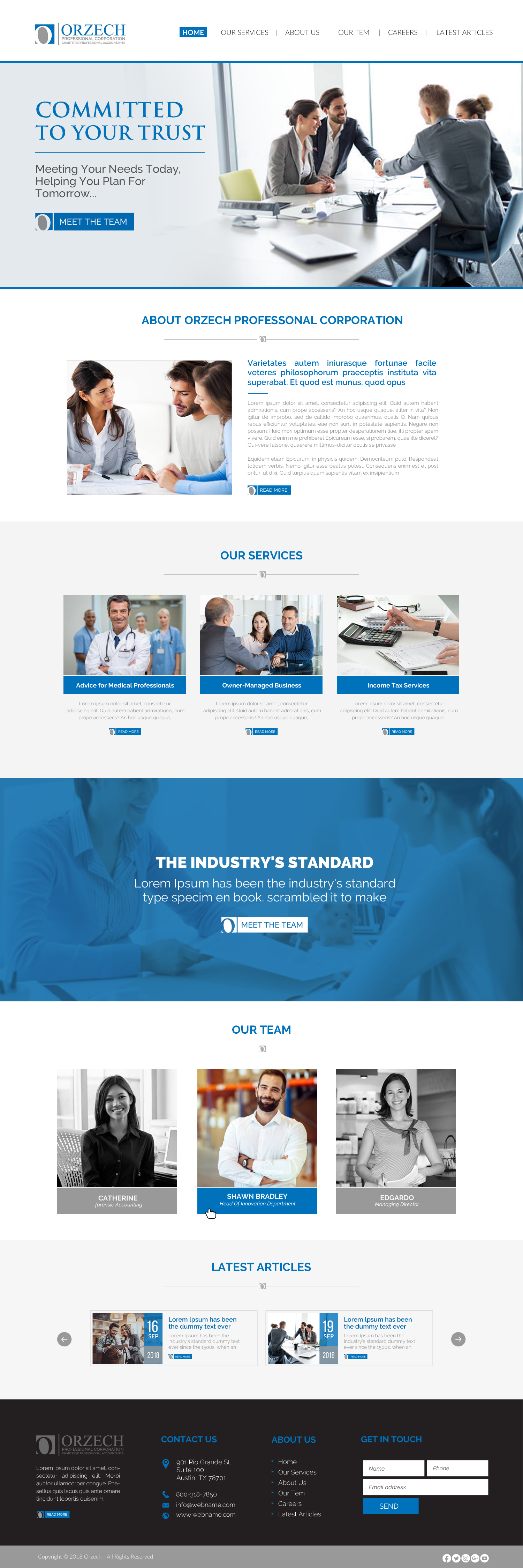 Web Design by chandrayaan.creative for Orzech Professional Corporation | Design #20509865