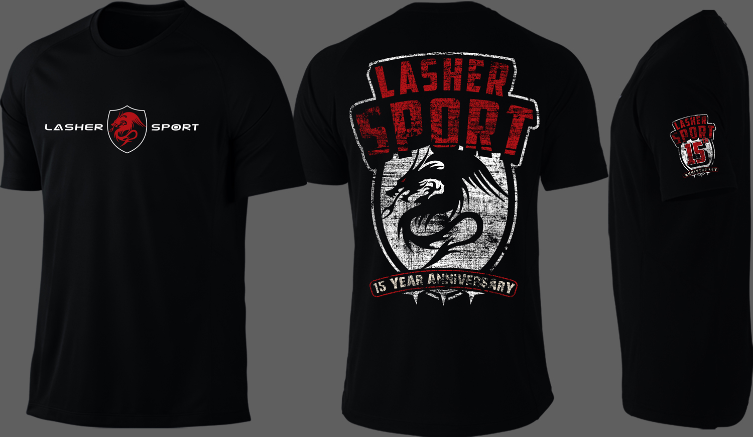 T-shirt Design by BABLEO for Lasher Sport | Design #20570571
