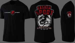 T-shirt Design by BABLEO for Lasher Sport | Design: #20570571